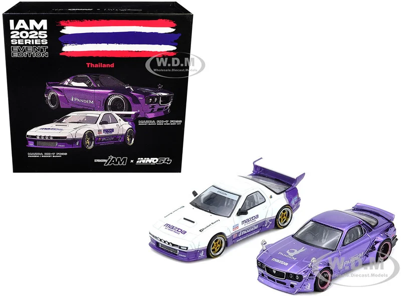 International Automotive Modified (IAM) "2025 Thailand" Box Set of 2 Pieces 1/64 Diecast Model Cars by Inno Models - Mazda Models