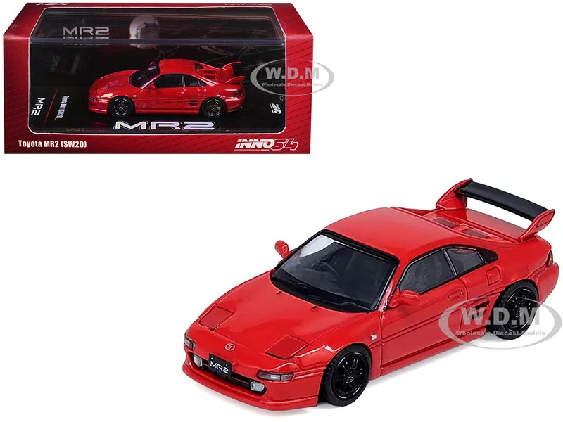Toyota MR2 (SW20) RHD (Right Hand Drive) Red 1/64 Diecast Model Car by Inno Models - Toyota Models
