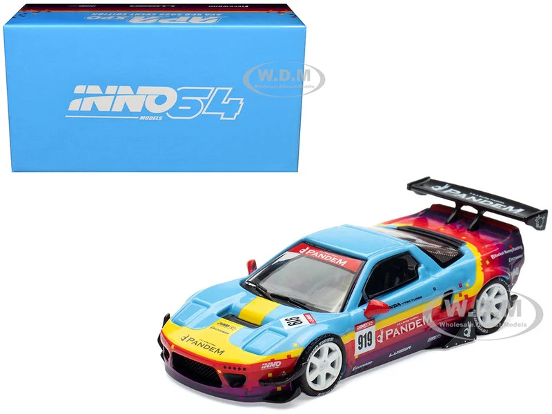 Honda NSX (NA1) #919 "Pandem Rocket Bunny" Light Blue with Graphics "APA XPO 2025 Event Edition" 1/64 Diecast Model Car by Inno Models - Honda Models