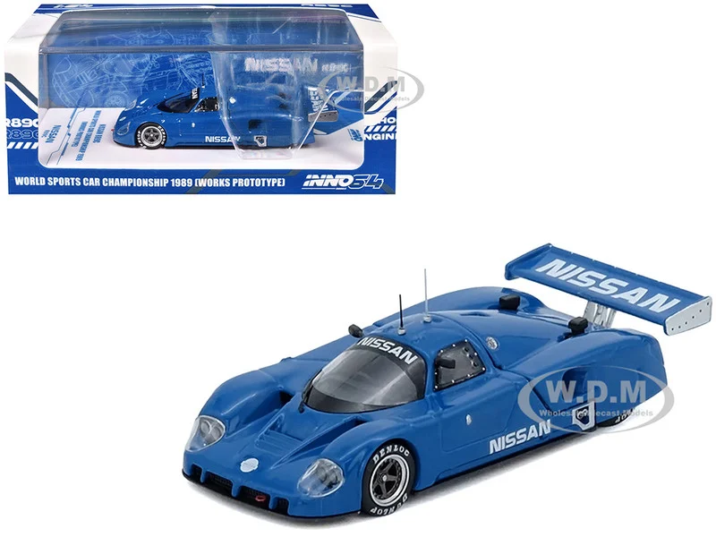 Nissan R89C "Works Prototype" Blue "World Sports Car Championship" (1989) 1/64 Diecast Model Car by Inno Models - Nissan Models