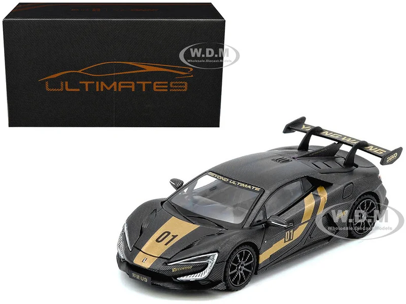 Yangwang U9 #01 Carbon Fiber with Gold Stripes "APA XPO 2025 Event Edition" 1/64 Diecast Model Car by Inno Models - Other