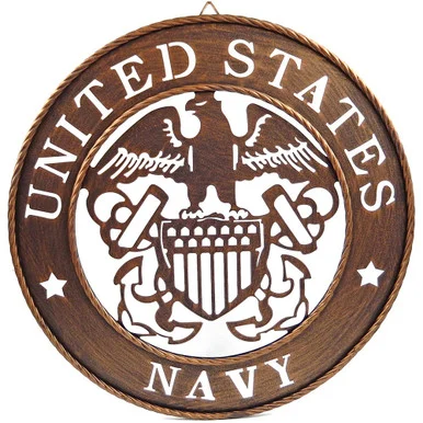 U.S. Navy Metal Sign Iron and Blossom (18116)