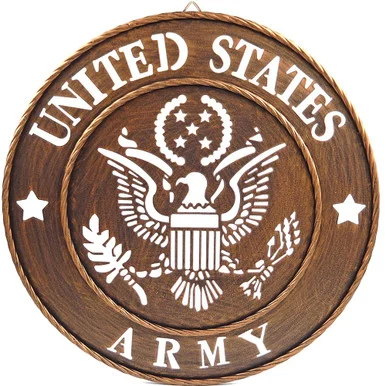 U.S. Army Metal Sign Iron and Blossom (18115)