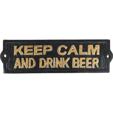 Keep Calm & Drink Beer Metal Sign IRON AND BLOSSOM (58067)