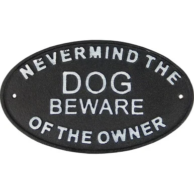 Beware of the Owner Metal Sign IRON AND BLOSSOM (58086)