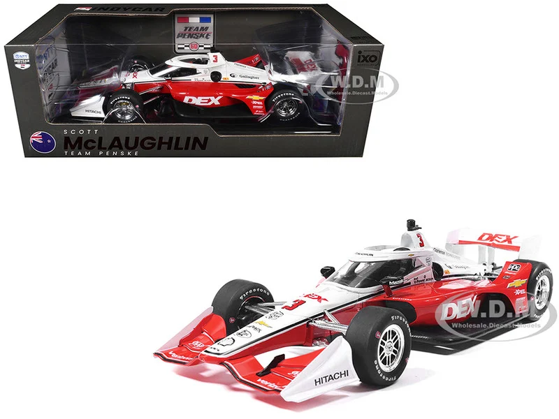 Dallara IndyCar #3 Scott McLaughlin "DEX" Team Penske (Road Course Configuration) "NTT IndyCar Series" (2026) 1/18 Diecast Model Car by IXO Models - Indy Car Models