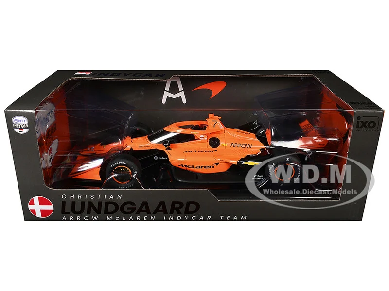 Dallara IndyCar #7 Christian Lundgaard "McLaren" Arrow McLaren (Road Course Configuration) "NTT IndyCar Series" (2026) 1/18 Diecast Model Car by IXO Models - Indy Car Models