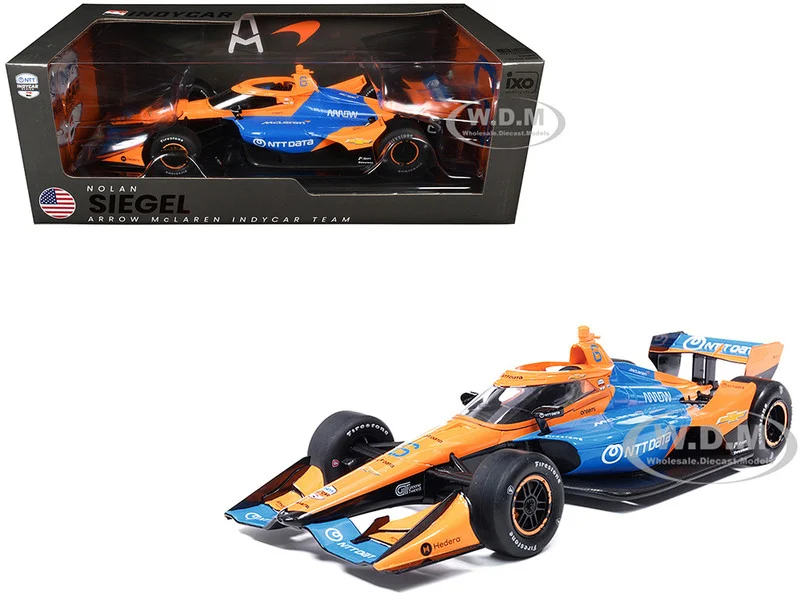 Dallara IndyCar #6 Nolan Siegel "NTT Data" Arrow McLaren (Road Course Configuration) "NTT IndyCar Series" (2026) 1/18 Diecast Model Car by IXO Models - Indy Car Models