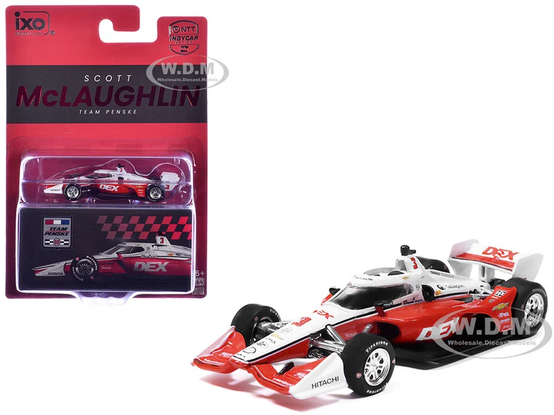 Dallara IndyCar #3 Scott McLaughlin "DEX" Team Penske (Road Course Configuration) "NTT IndyCar Series" (2026) 1/64 Diecast Model Car by IXO Models - Indy Car Models