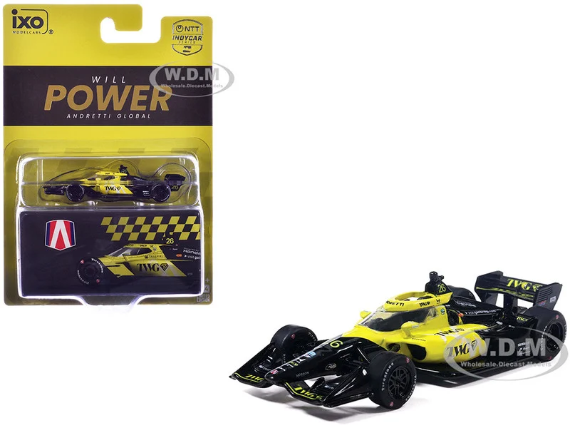 Dallara IndyCar #26 Will Power "TWG" Andretti Global (Road Course Configuration) "NTT IndyCar Series" (2026) 1/64 Diecast Model Car by IXO Models - Indy Car Models