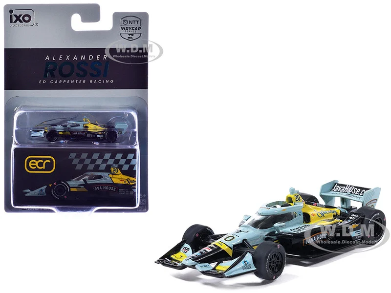 Dallara IndyCar #20 Alexander Rossi "Java House" Ed Carpenter Racing (Road Course Configuration) "NTT IndyCar Series" (2026) 1/64 Diecast Model Car by IXO Models - Indy Car Models