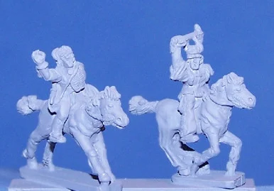 PIG150031 - MOUNTED INDIANS IN BUFFALO BONNET