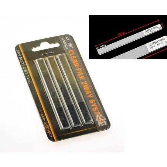 Infini Model ICT0001 Clear File 3 Way System Gate Finish #Small Type - Hobby Tools & Supplies