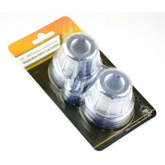 Infini Model ICT0003 Disposable Paint Cup (60pcs, dia. 55mm, height: 35mm, PVC) - Hobby & Model Paints