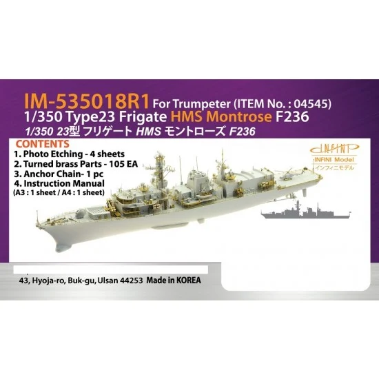 Infini Model IM535018R1 1/350 HMS Montrose Type 23 Detail-up Set for Trumpeter kit #04545