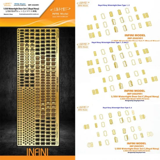 Infini Model IMP35029R1 1/350 WWII Royal Navy Watertight Door set C - Model Ships & Boats