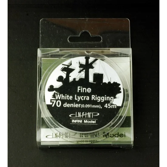Infini Model IR0702W 1/350 White Ship Rigging 70 Denier (0.091mm) - Fine (45m / 145ft)