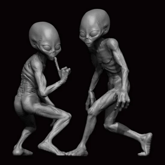 ION Model A24-003 1/24 Grey Aliens (2 figures)