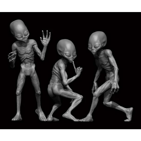 ION Model A35-001 1/35 Grey Aliens (3 figures)