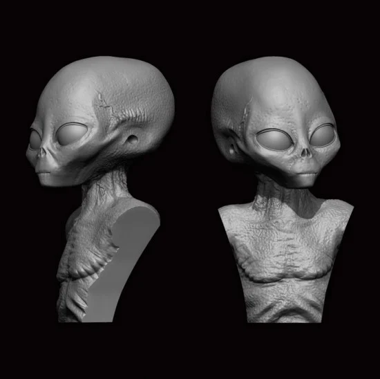 ION Model AX-001 5cm Grey Alien (1 bust)