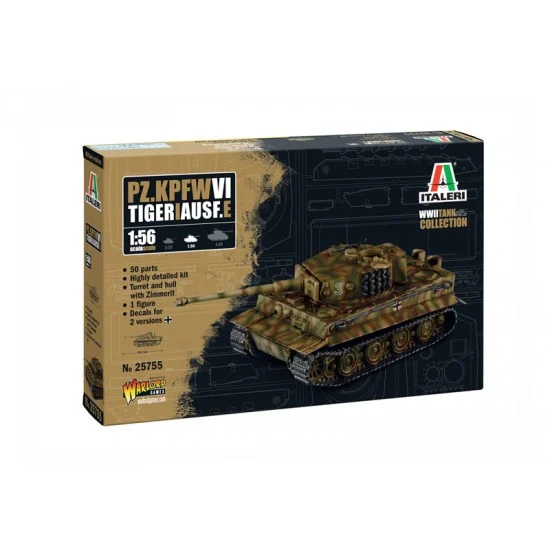 Italeri 25755 1/56 PzKpfw. VI Tiger I Ausf. E Heavy Tank - Military Vehicles & Tanks