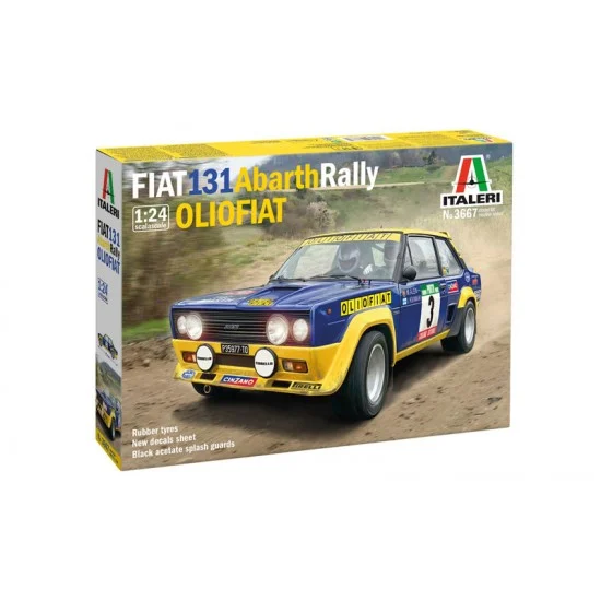 Italeri 3667 1/24 Fiat 131 Abarth Rally OLIO FIAT - Model Cars