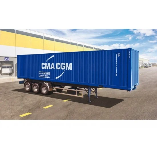 Italeri 3951 1/24 40' Container Trailer - Model Cars