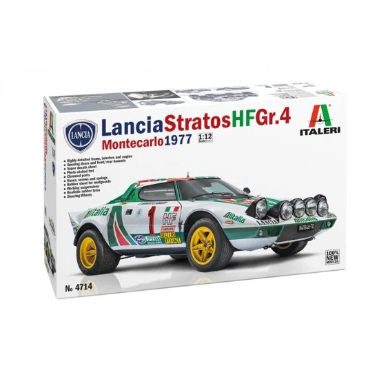 Italeri 4714S 1/12 Lancia Stratos HF Gr.4 Monte Carlo Rally 1977 - Model Cars