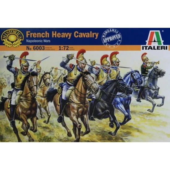 Italeri 6003 1/72 French Heavy Cavalry in Napoleonic Wars (17 Figures+17 Horses) - Model Figures