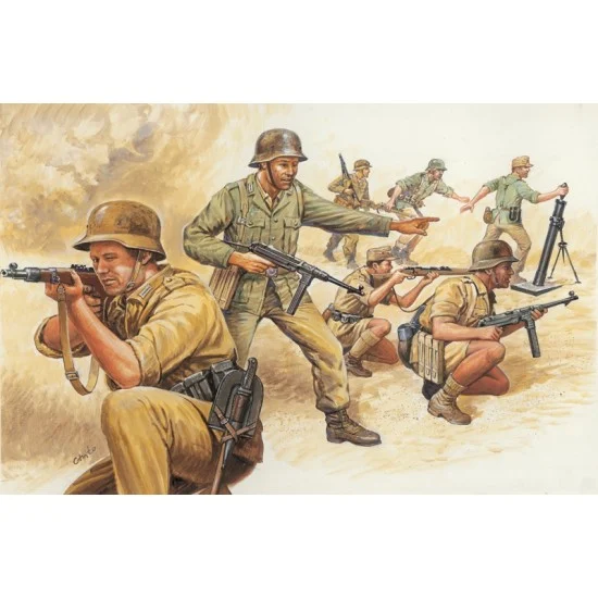 Italeri 6076 1/72 WWII Afrika Korps (x50 figures) - Model Figures