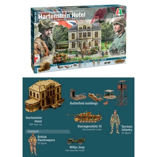 Italeri 6107 1/72 Operation Market Garden Hotel Hartenstein - Scenics & Diorama