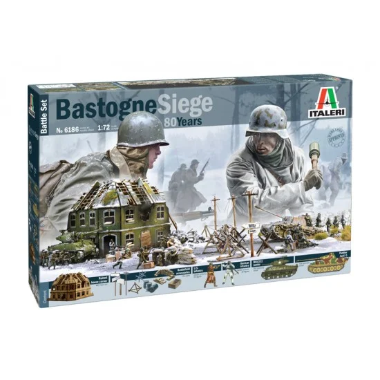 Italeri 6186 1/72 Bastogne Siege 80 Years Battle Set - Scenics & Diorama