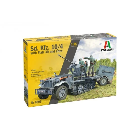 Italeri 6395 1/35 SdKfz. 10/4 with FlaK 30 and Crew - Military Vehicles & Tanks