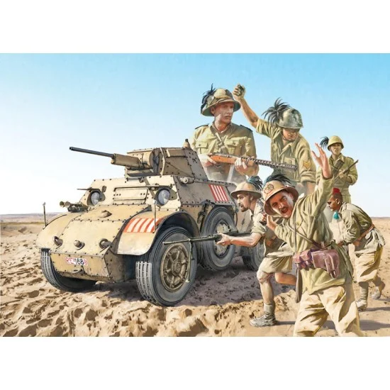 Italeri 6591 1/35 Autoblinda AB 41 with Bersaglieri Italian Infantry - Military Vehicles & Tanks