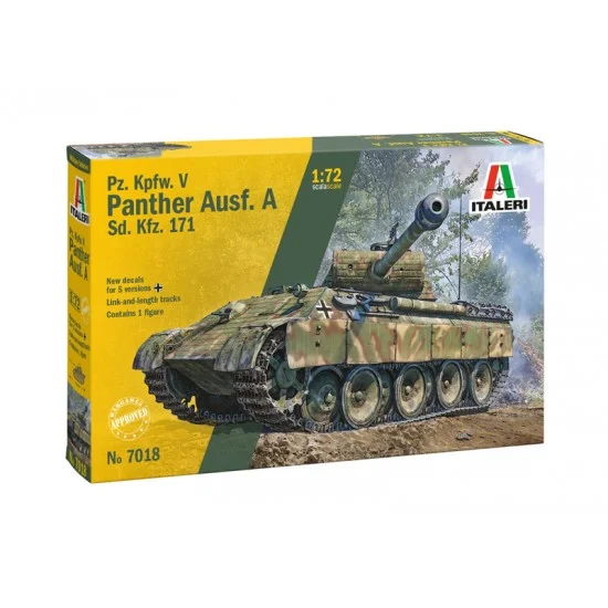 Italeri 7018 1/72 Pz.Kpfw. V Panther Ausf. A Medium Tank - Military Vehicles & Tanks