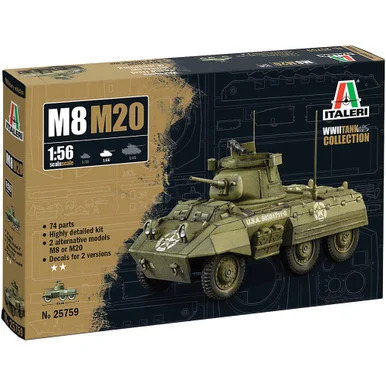 M8/M20 Light Armoured 1/56 Kit - Italeri