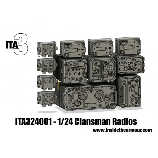 Inside the Armour 324001 1/24 British Military Vehicle Clansman Radios 1970s-2000s
