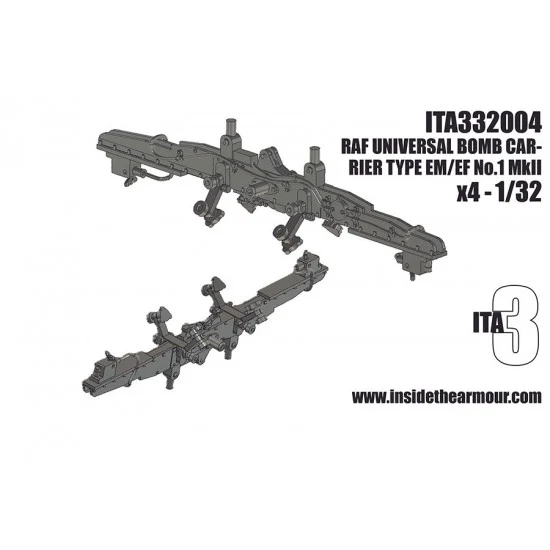 Inside the Armour 332004 1/32 RAF Universal Bomb Carrier Type EM/EF No.1 Mk.II - Model Planes