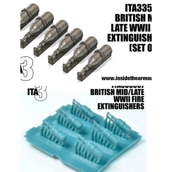 Inside the Armour 335007 1/35 British Mid/Late War AFV Methyl Bromide Extinguishers (6pcs) - Military Vehicles & Tanks