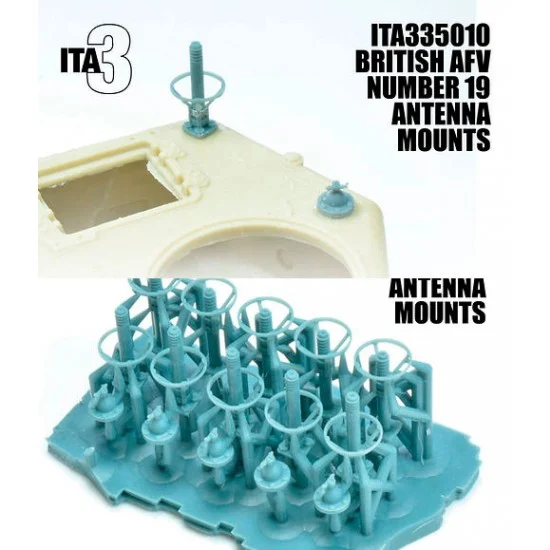 Inside the Armour 335010 1/35 British AFV Number 19 Antenna Set for Churchills/Comets/Cromwells, more - Military Vehicles & Tanks
