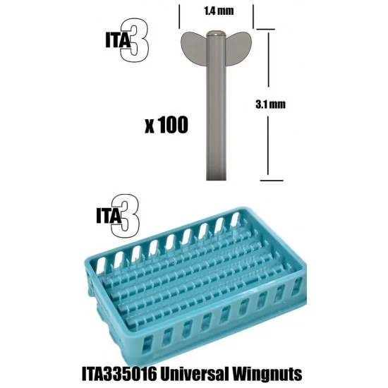 Inside the Armour 335016 1/35 Universal Wing Nuts (100pcs, 1.4mm wide, 0.3mm shaft) - Military Vehicles & Tanks