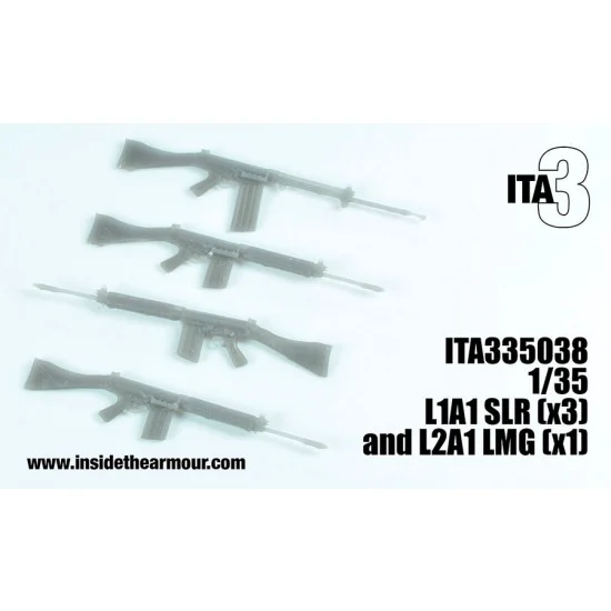 Inside the Armour 335037 1/35 British Cold War L1A1 (x3) L1A2 (LMG x1) Rifles - Model Figures