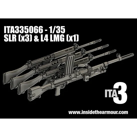 Inside the Armour 335066 1/35 Cold War British Infantry 3x L1A1 SLR and 1x L4 LMG (Bren) - Military Vehicles & Tanks