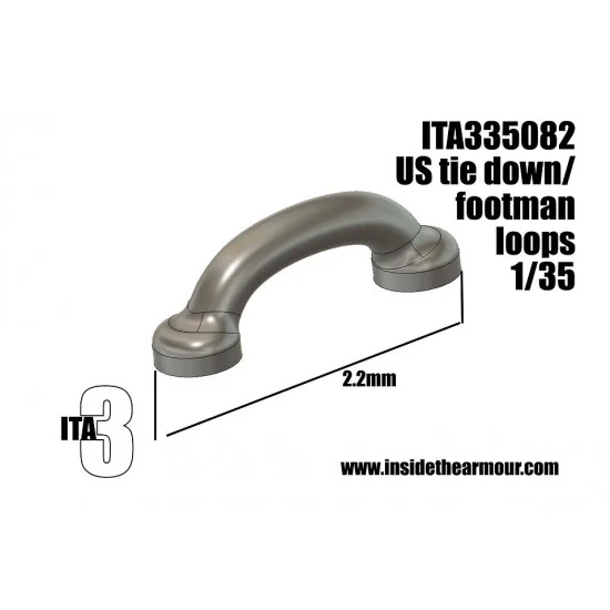 Inside the Armour 335082 1/35 US Tie Down/ Footman Loops (120pcs) - Military Vehicles & Tanks