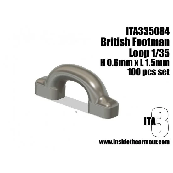 Inside the Armour 335084 1/35 WWII British Footman Loops Tie Downs Short 0.6mmx1.5mm (100pcs) - Military Vehicles & Tanks