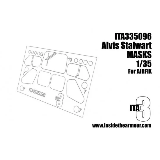 Inside the Armour 335096 1/35 Alvis Stalwart Masks for Airfix kits - Military Vehicles & Tanks