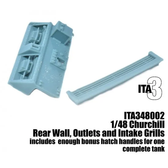 Inside the Armour 348002 1/48 Churchill Crocodile Rear Wall and Inlets/Outlets Grills for Tamiya kits - Military Vehicles & Tanks