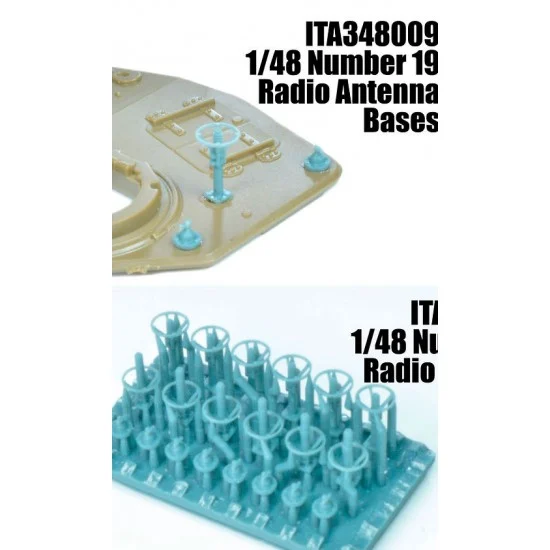 Inside the Armour 348009 1/48 WWII British Number 19 Antenna Bases - Military Vehicles & Tanks