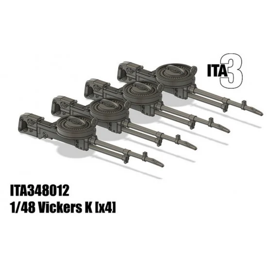 Inside the Armour 348010 1/48 LRDG/SAS Vickers K Machine Gun (4pcs) - Model Figures