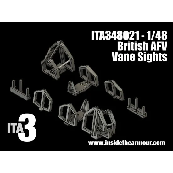 Inside the Armour 348020 1/48 British AFV Commander Vane Sights (8pcs, 4 types) - Military Vehicles & Tanks